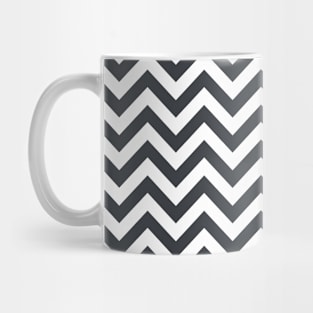 Grey and White Chevron Pattern Mug